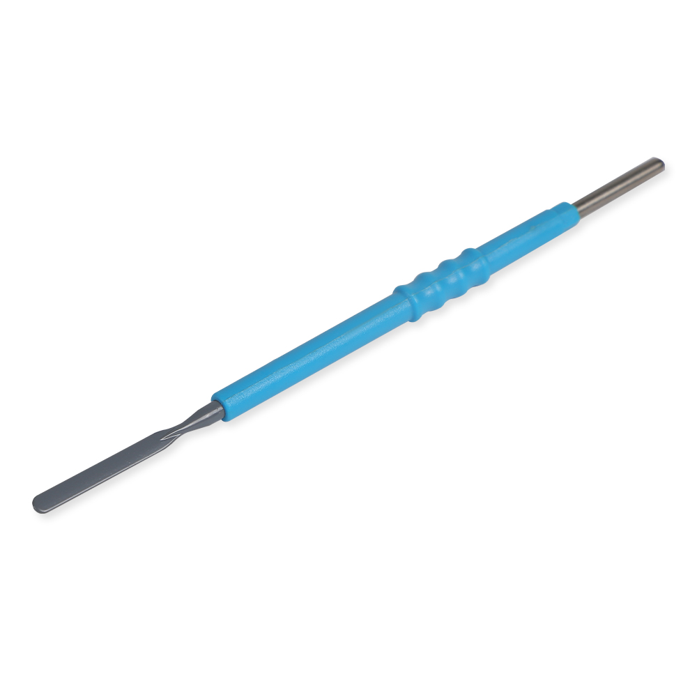 Электрохирургическое лезвие из нержавеющей стали с плоской головкой и антипригарным покрытием 110 мм