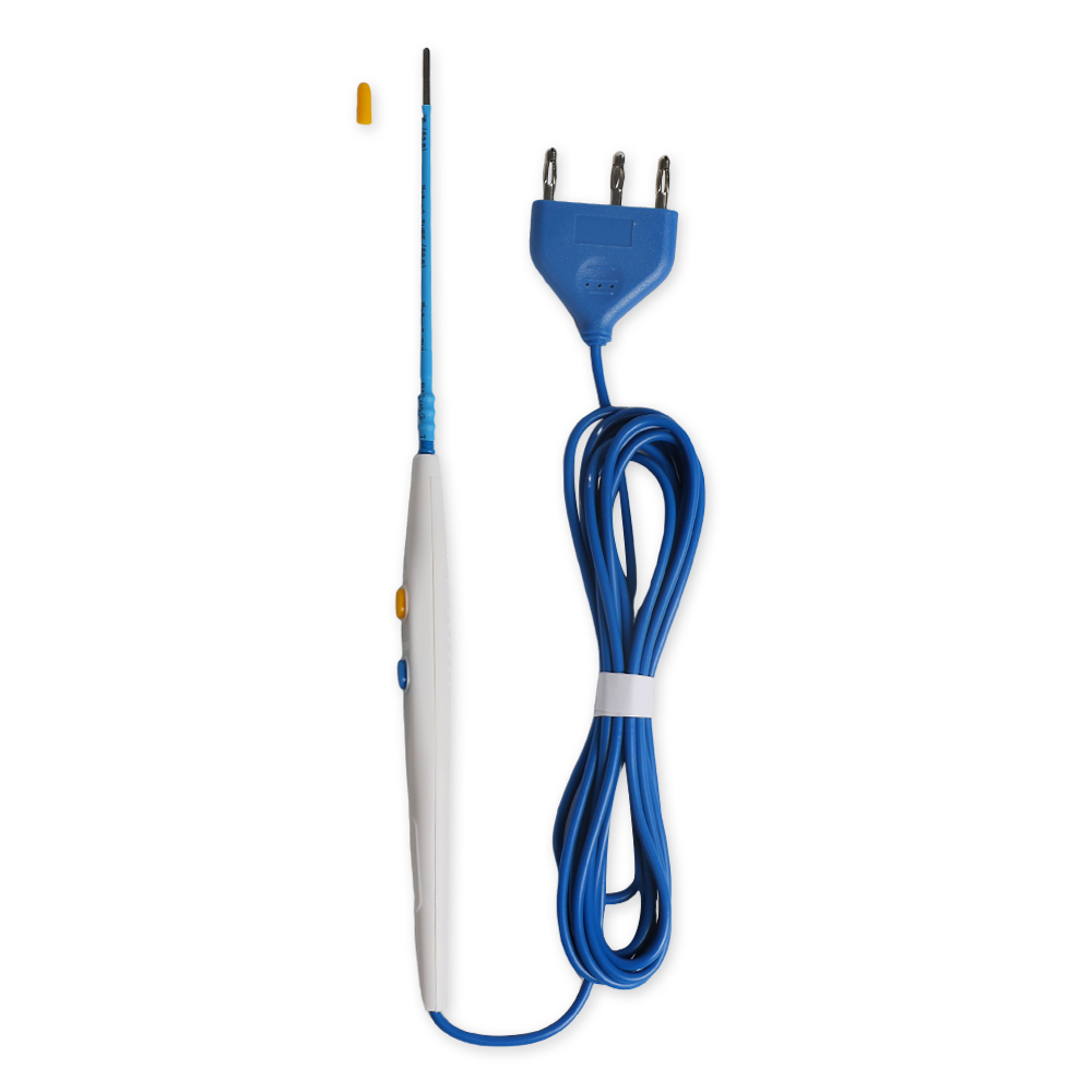 Одноразовый хирургический электрод-карандаш с плоским лезвием из нержавеющей стали 140 мм