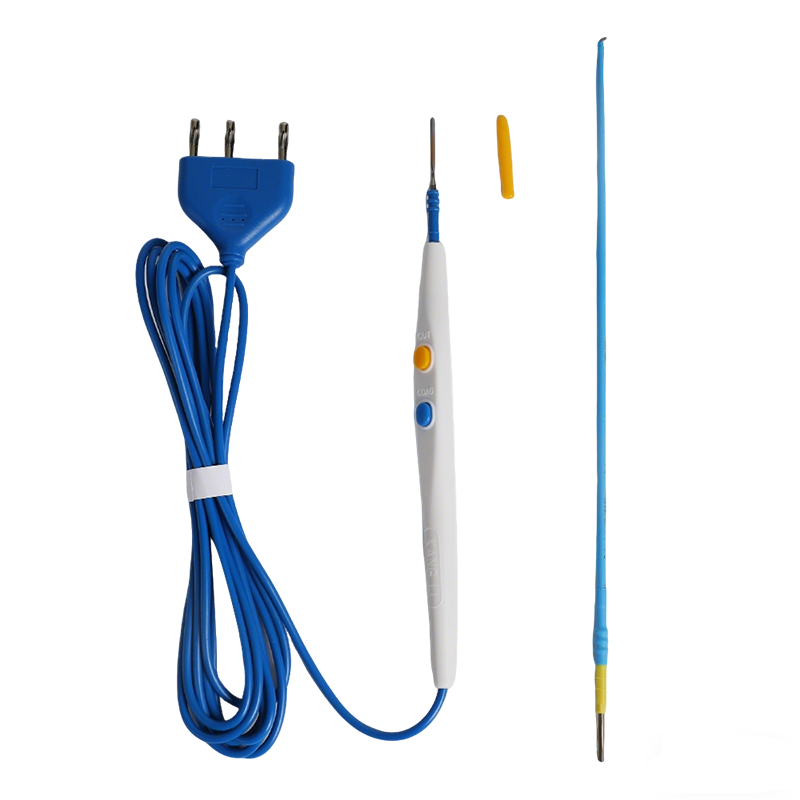 250 мм крючок лезвие антипригарное покрытие нержавеющая сталь ручной переключатель тип одноразовый хирургический электрод карандаш